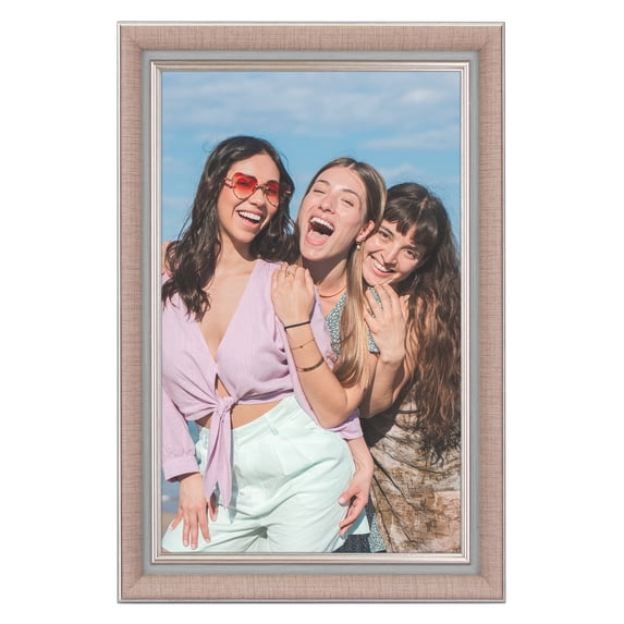 Unique Bargains Picture Frame for Tabletop Wall Hanging Art Photo Frame Grey 4x6