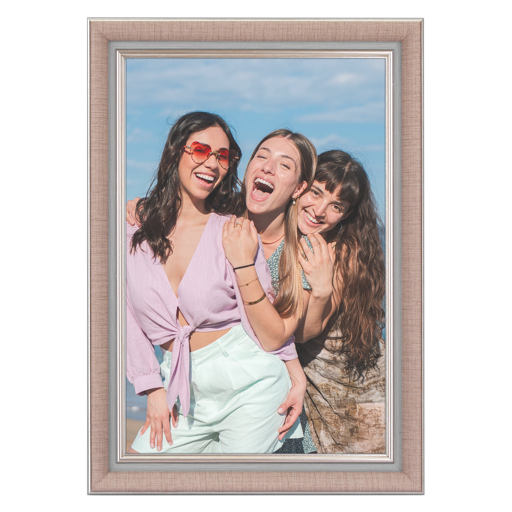 Unique Bargains Picture Frame for Tabletop Wall Hanging Art Photo Frame Grey 8.5x11