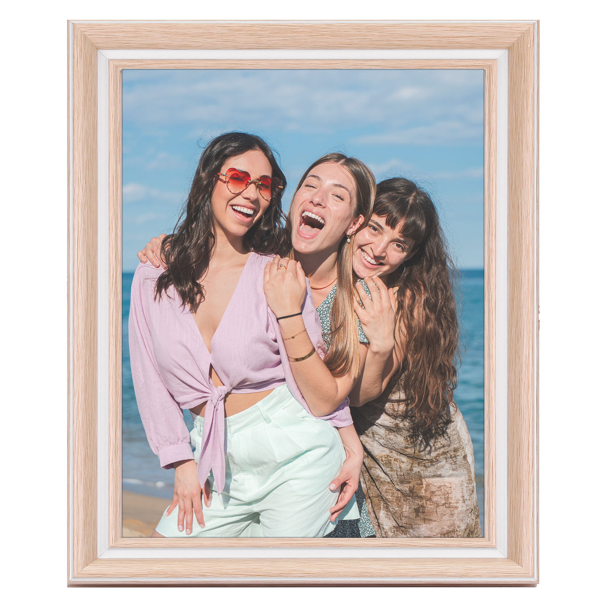 Unique Bargains Picture Frame for Tabletop Wall Hanging Art Photo Frame Wood Color 10x12