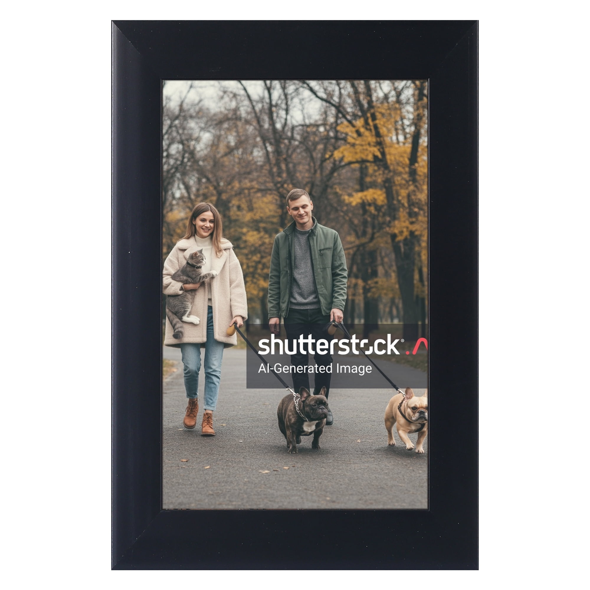 Unique Bargains Picture Frame for Wall Hanging and Tabletop Display Black 4x6