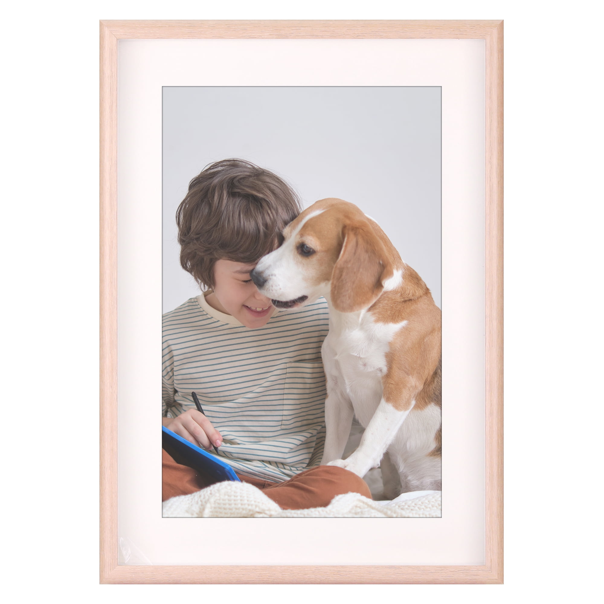 Unique Bargains Picture Frames for Wall Tabletop Display Beige 5x7