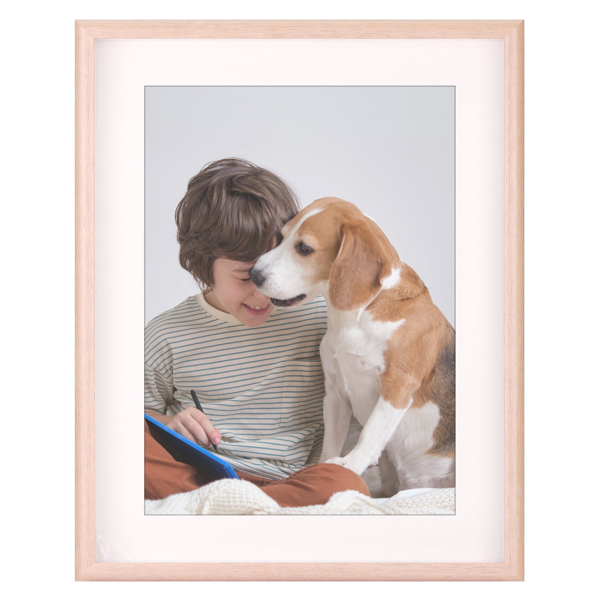 Unique Bargains Picture Frames for Wall Tabletop Display Beige 8x10