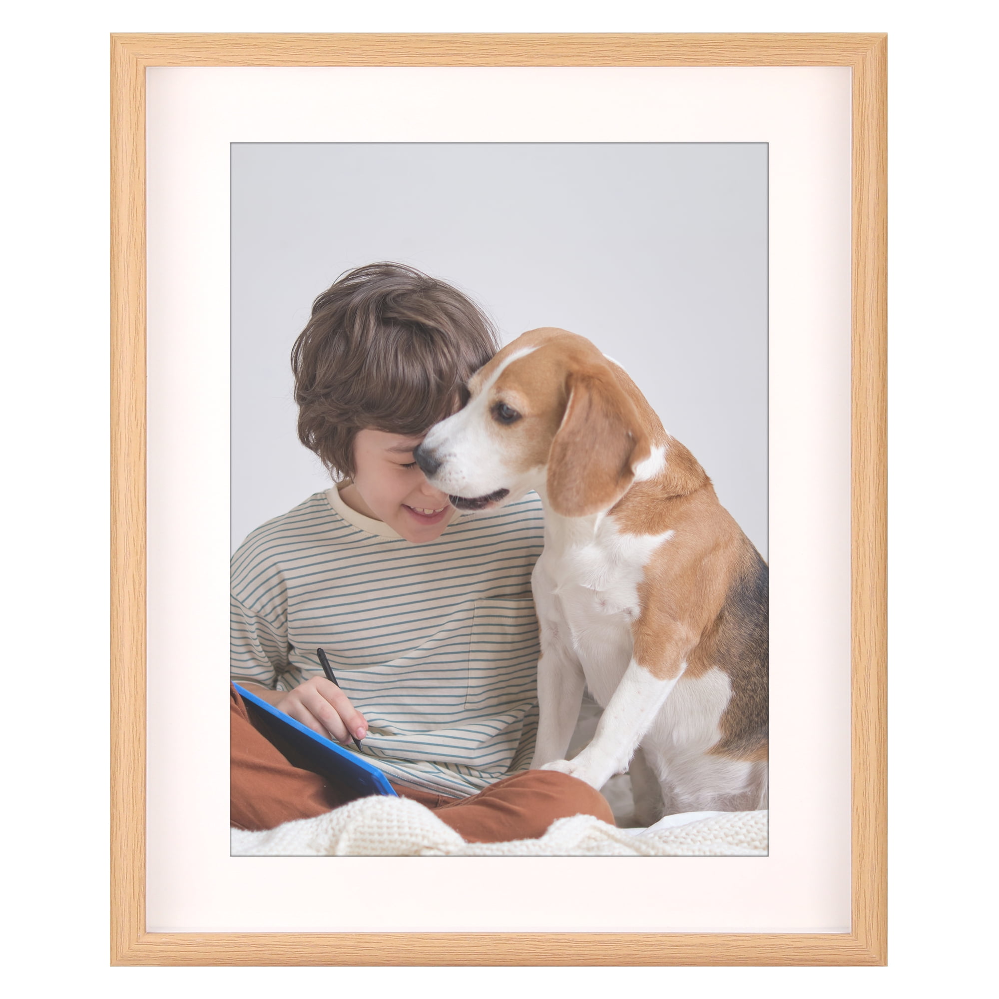 Unique Bargains Picture Frames for Wall Tabletop Display Wood Color 10x12