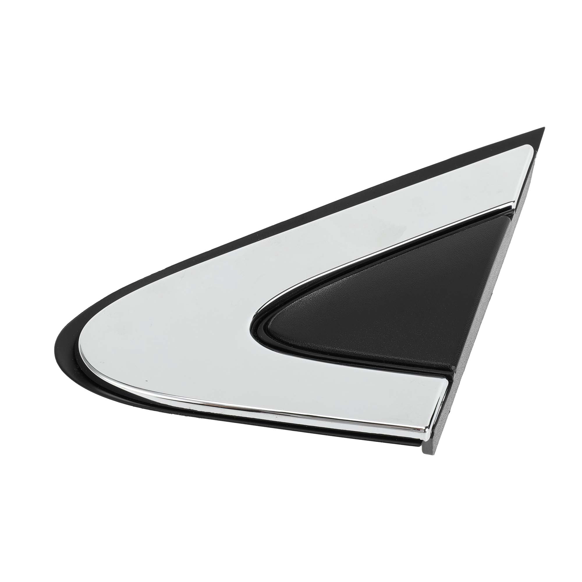 Unique Bargains Pillar Corner Triangle Trim for Chrysler 200 2015 Plastic Black Silver