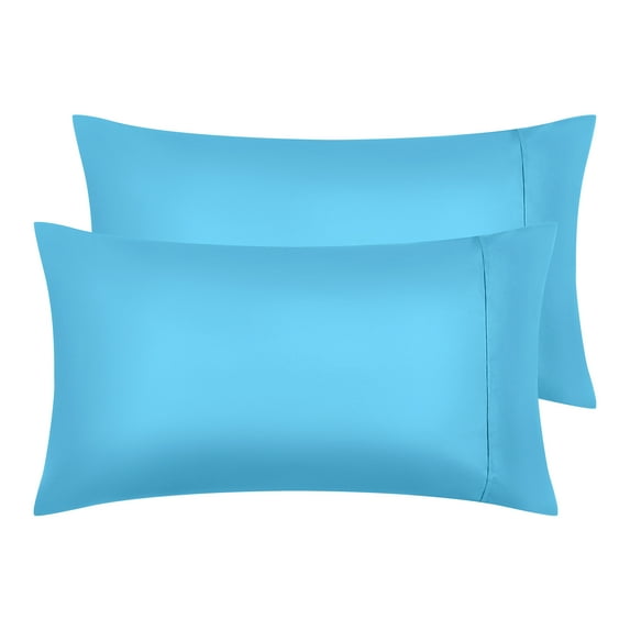 Unique Bargains Pillow Cases with Envelope Closure Pillow Covers 2 pcs King Blue Green