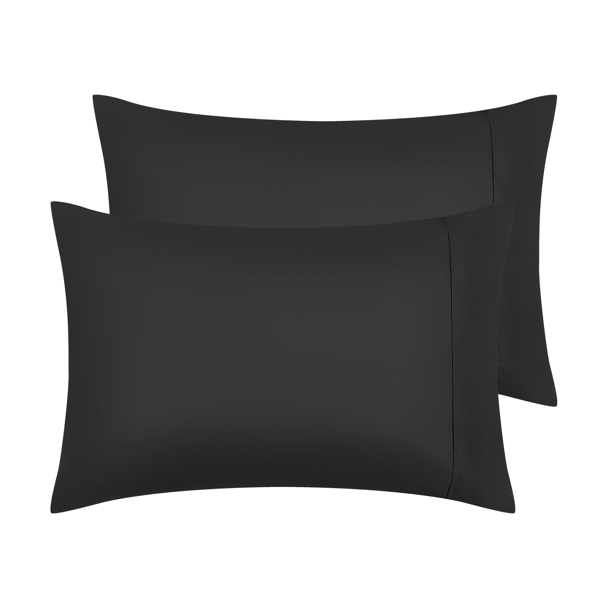 Unique Bargains Pillow Cases with Envelope Closure Pillow Covers 2 pcs Queen Black