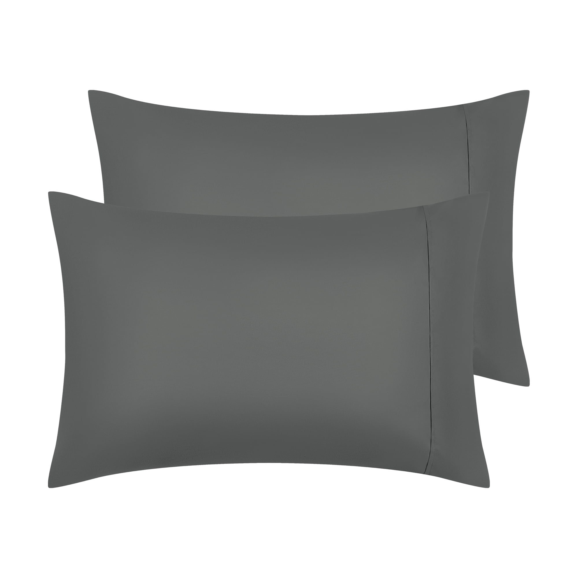 Unique Bargains Pillow Cases with Envelope Closure Pillow Covers 2 pcs Queen Dark Gray