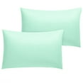 thumbnail image 1 of Unique Bargains 2 Pack 1800 Series Microfiber Pillowcases Spa Blue Standard, 1 of 8
