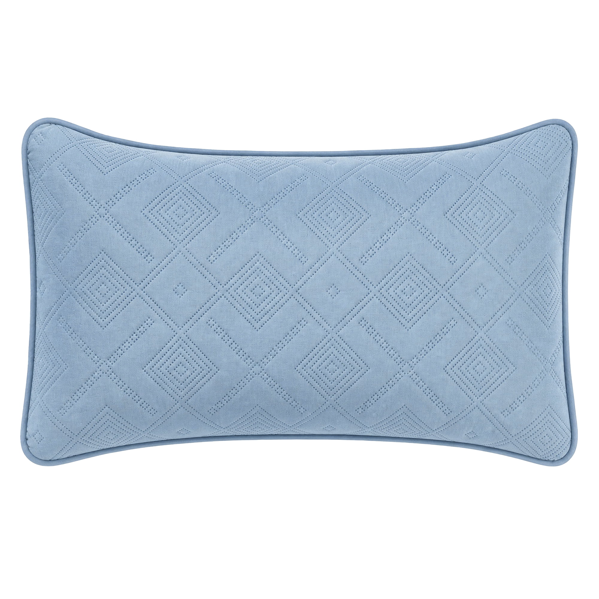 Unique Bargains Pillow Protectors 2 Pack, Quilted Polyester Throw Covers Blue 19"x29"