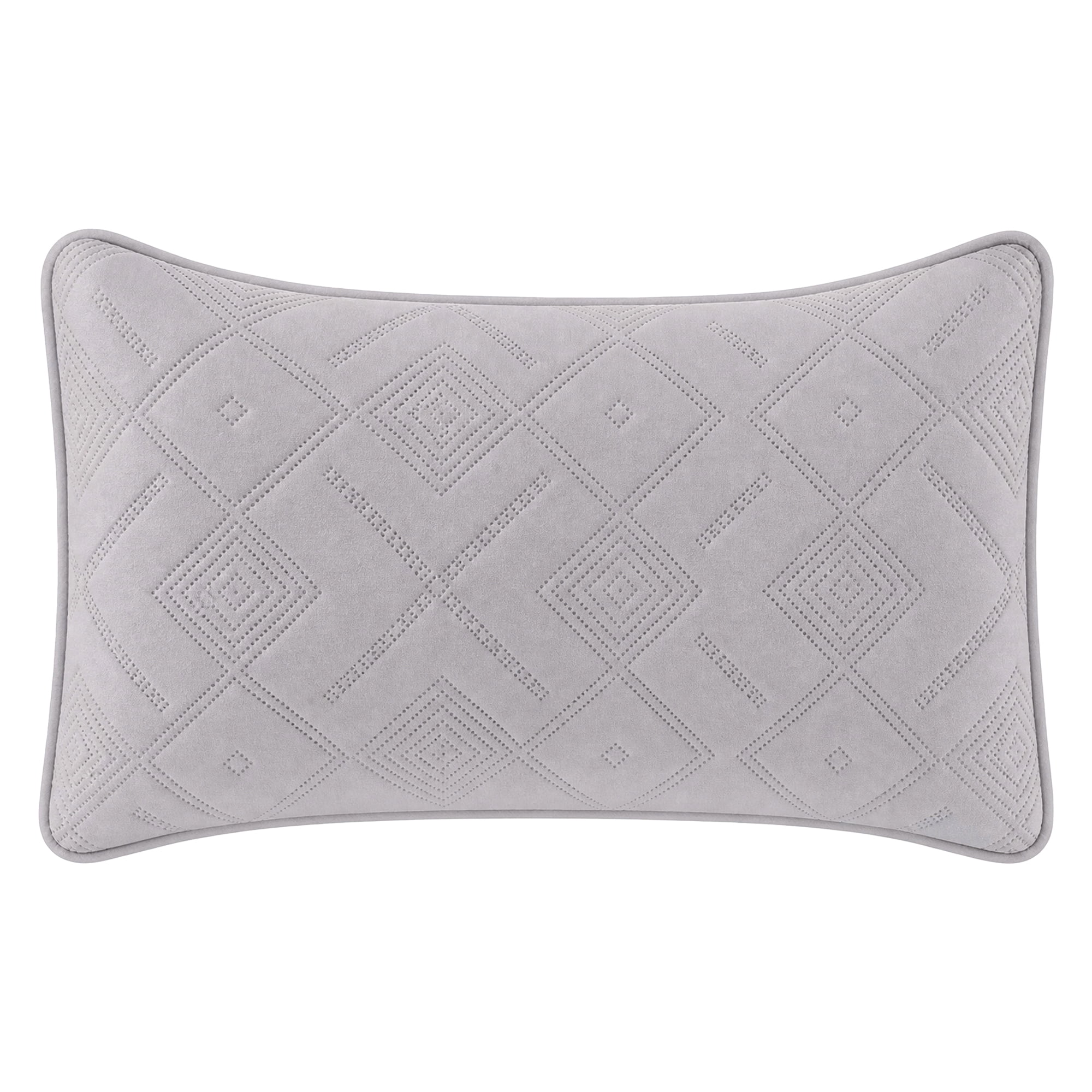 Unique Bargains Pillow Protectors 2 Pack, Quilted Polyester Throw Covers Gray 19"x29"