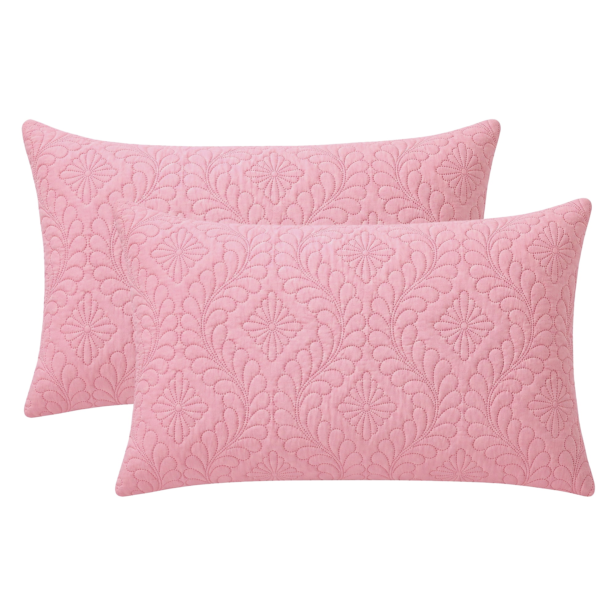 Unique Bargains Pillow Protectors with Envelope Standard Breathable Cotton Cover Pink