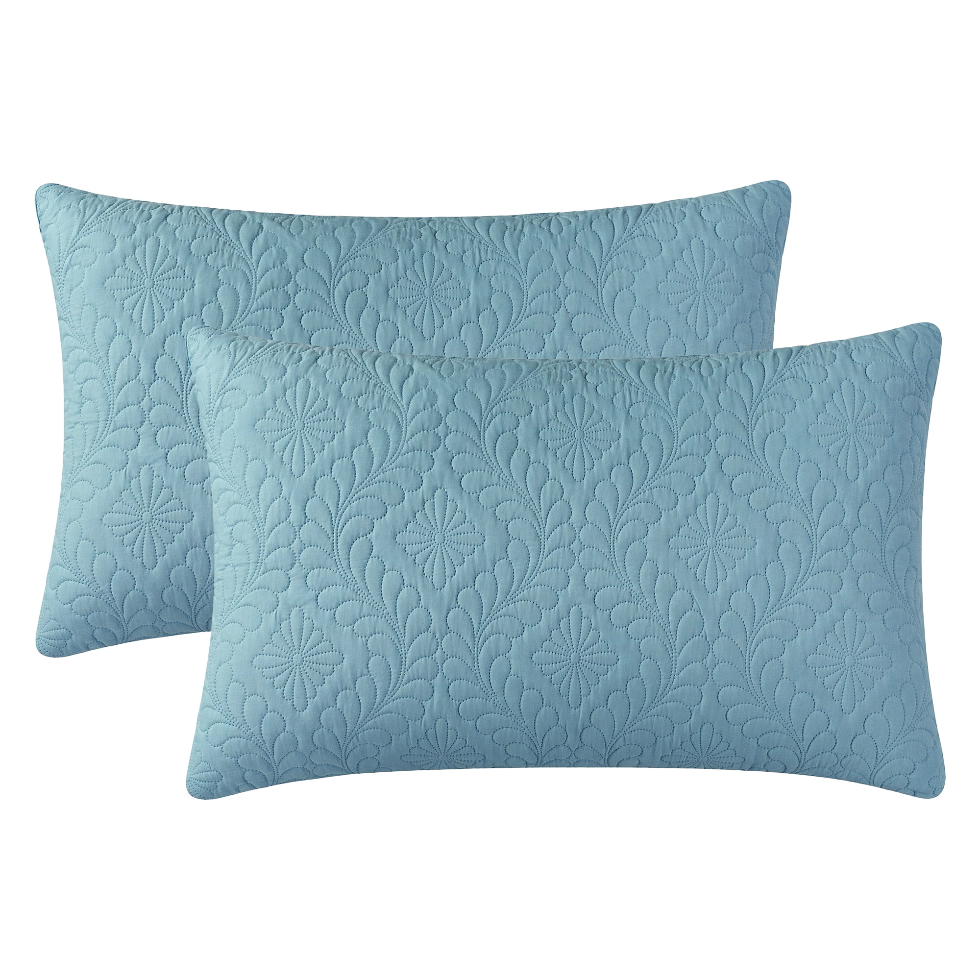 Unique Bargains Pillow Protectors with Envelope Standard Breathable Cotton Covers Blue A