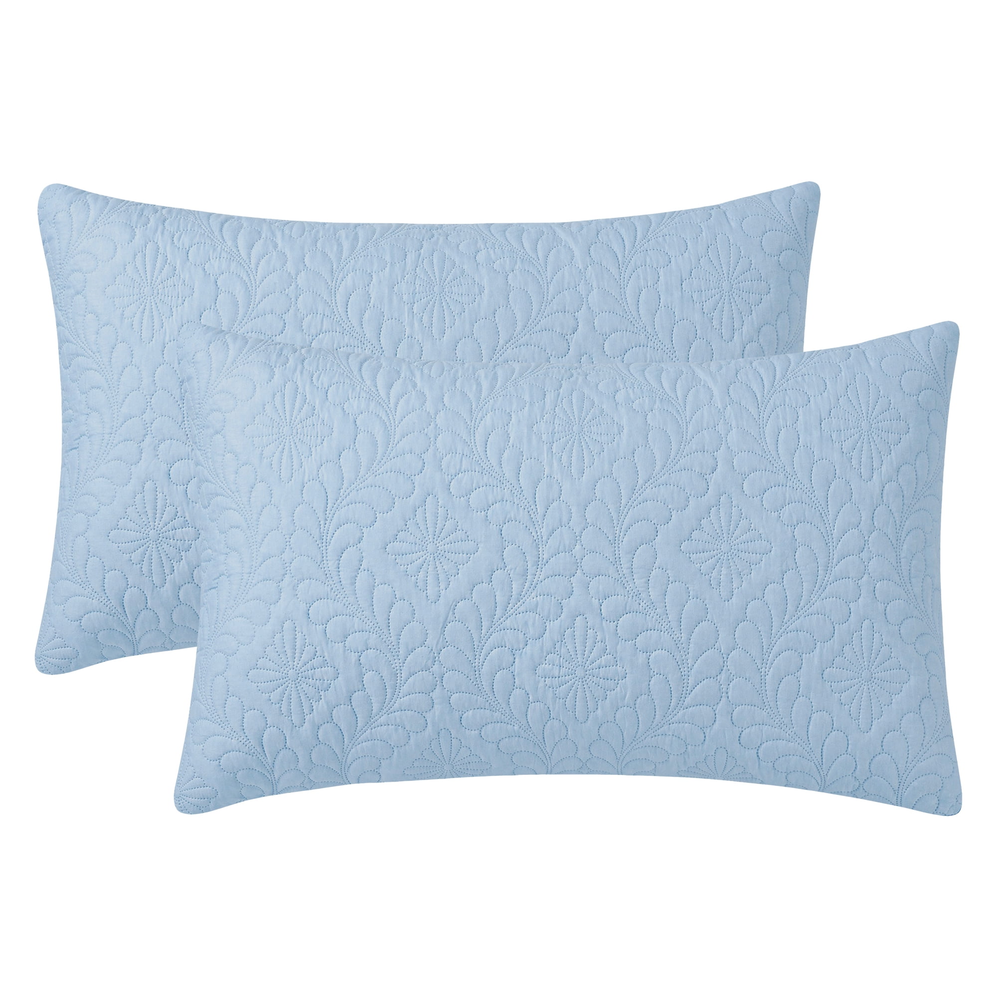 Unique Bargains Pillow Protectors with Envelope Standard Breathable Cotton Covers Blue B