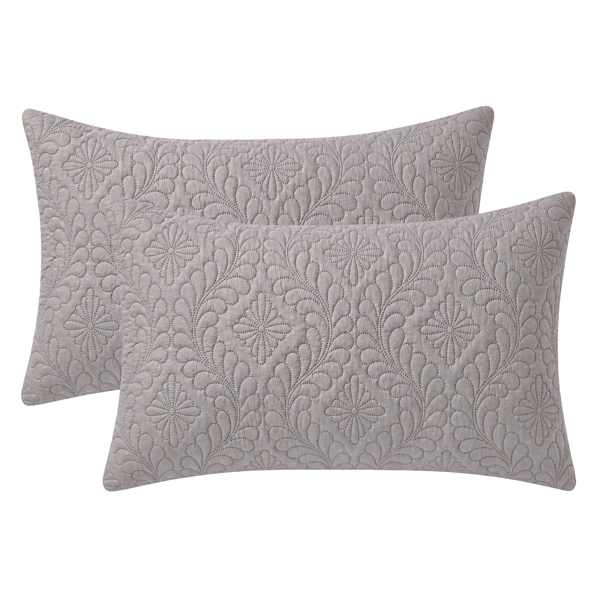 Unique Bargains Pillow Protectors with Envelope Standard Breathable Cotton Covers Gray