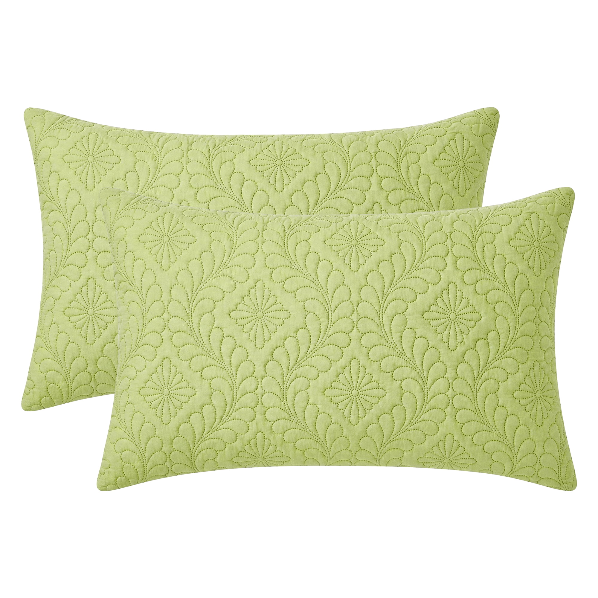 Unique Bargains Pillow Protectors with Envelope Standard Breathable Cotton Covers Green B