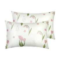 Unique Bargains Pillowcase Cotton Floral Pillow Cases with Envelope Closure Purple Flower