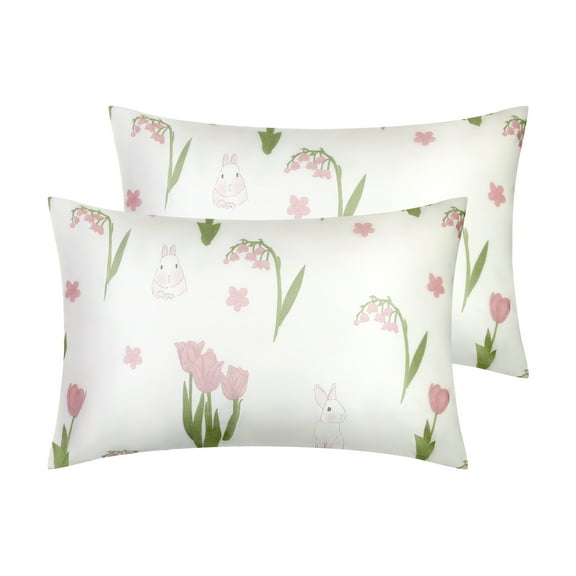 Unique Bargains Pillowcase Cotton Floral Pillow Cases with Envelope Closure Purple Flower