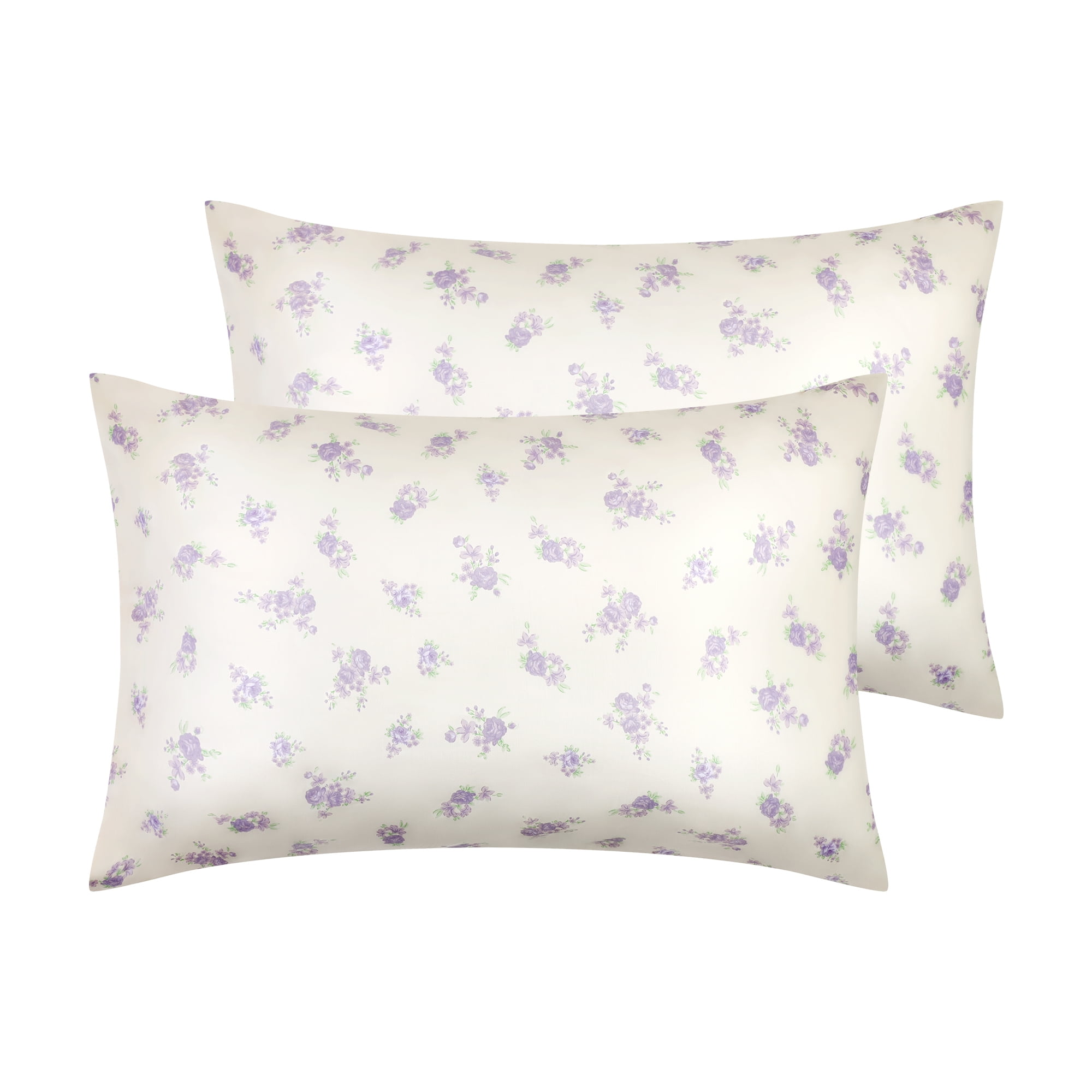 Unique Bargains Pillowcase Cotton Floral Pillow Cases with Envelope Closure Purple
