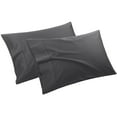 thumbnail image 1 of Unique Bargains Pillowcase Set of 2, Cotton with Envelope Dark Gray King, 1 of 8