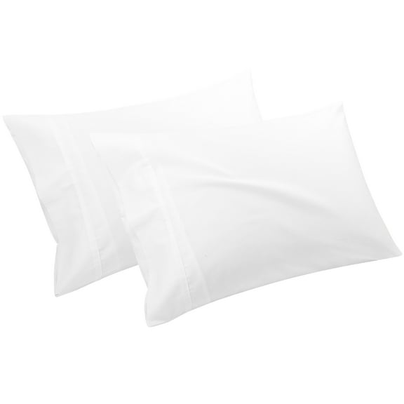 Unique Bargains Pillowcase Set of 2, Cotton with Envelope White Queen
