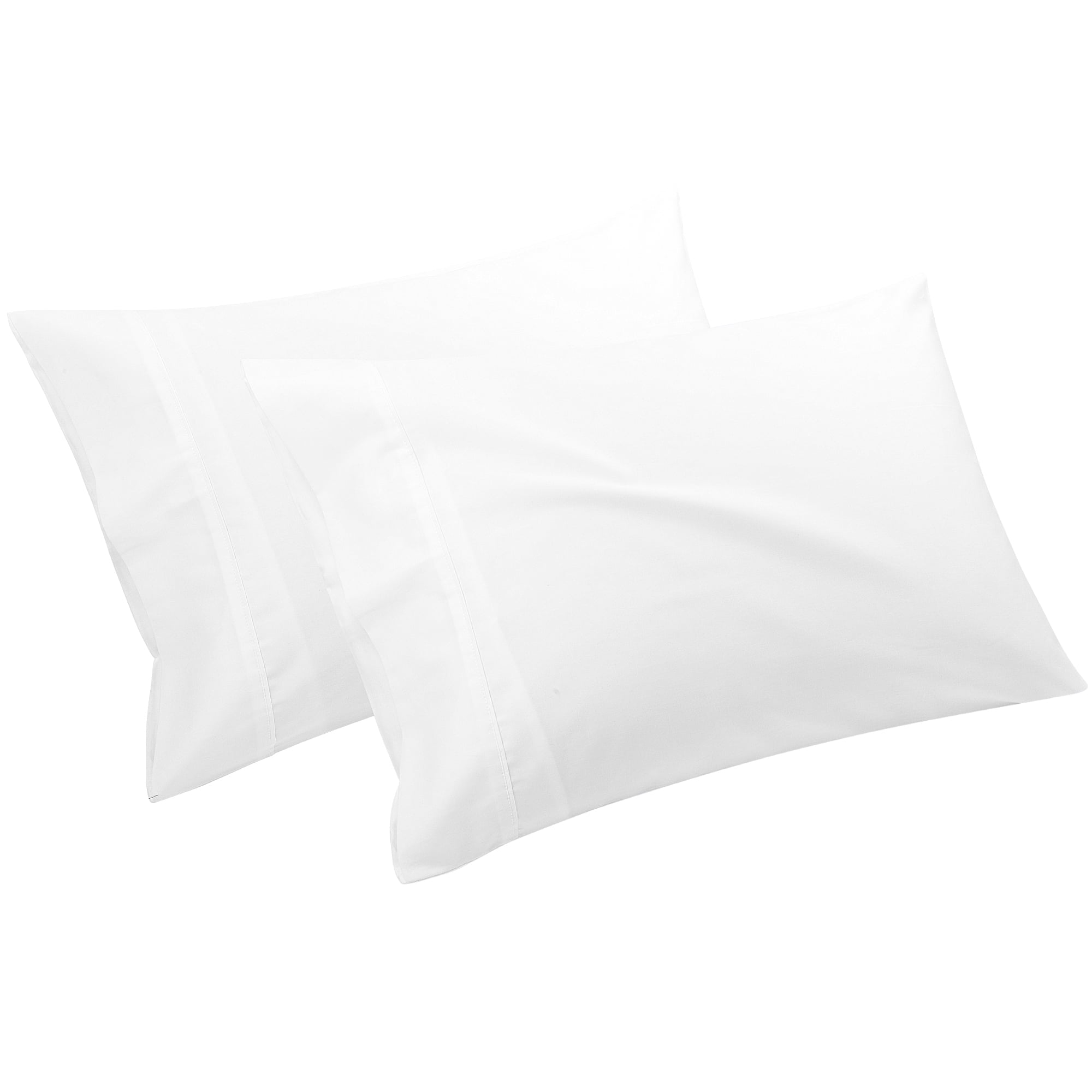 Unique Bargains Pillowcase Set of 2, Cotton with Envelope White Standard