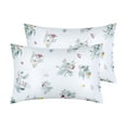 thumbnail image 1 of Unique Bargains Pillowcase Soft Floral Pillow Cases with Envelope Closure Queen Green, 1 of 7