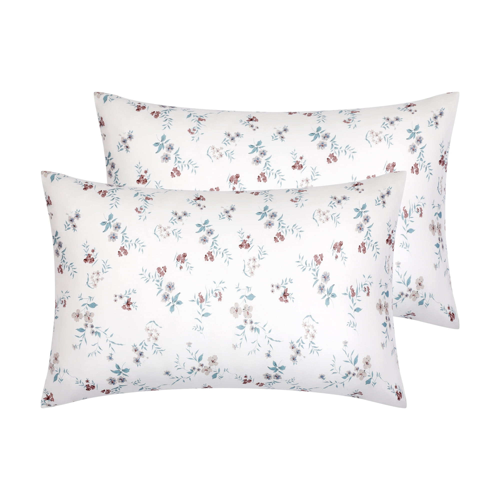 Unique Bargains Pillowcase Soft Floral Pillow Cases with Envelope Closure Queen Khaki