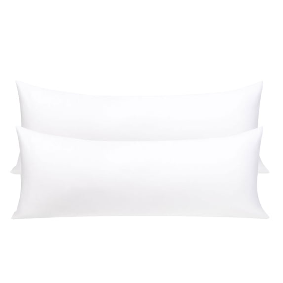 Unique Bargains Pillowcases 2 Pack 100% Cotton Body Pillow Covers White 20" x 60"