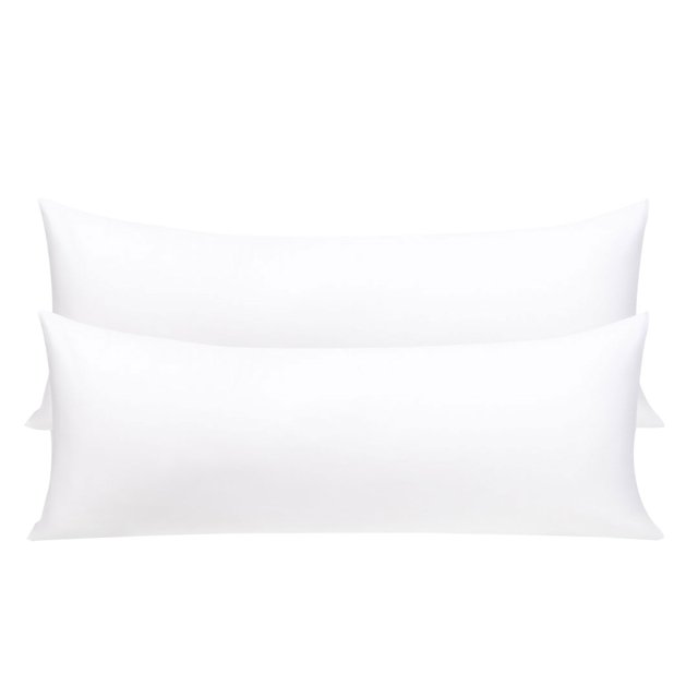 Unique Bargains Pillowcases 2 Pack 100 Cotton Body Pillow Covers White