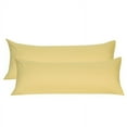 thumbnail image 1 of Unique Bargains Pillowcases 2 Pack Microfiber Body Pillow Covers Gold 20" x 72", 1 of 7