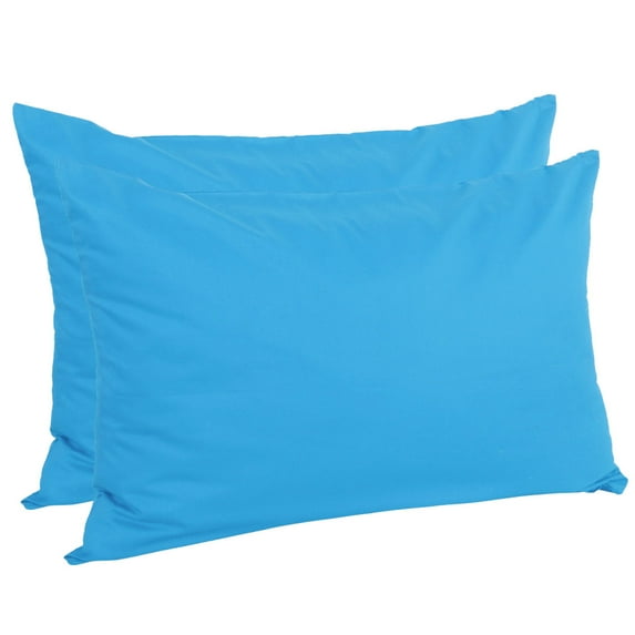 Unique Bargains Pillowcases 2-Piece Egyptian Cotton Pillow Cover Blue Queen