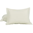 thumbnail image 1 of Unique Bargains Pillowcases Soft Microfiber Pillow Shams Set of 2 Jumbo Beige, 1 of 8