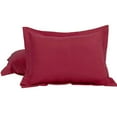thumbnail image 1 of Unique Bargains Pillowcases Soft Microfiber Pillow Shams Set of 2 Queen Wine Red, 1 of 8
