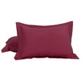 thumbnail image 1 of Unique Bargains Pillowcases Soft Microfiber Pillow Shams Set of 2 Standard Wine Red, 1 of 8