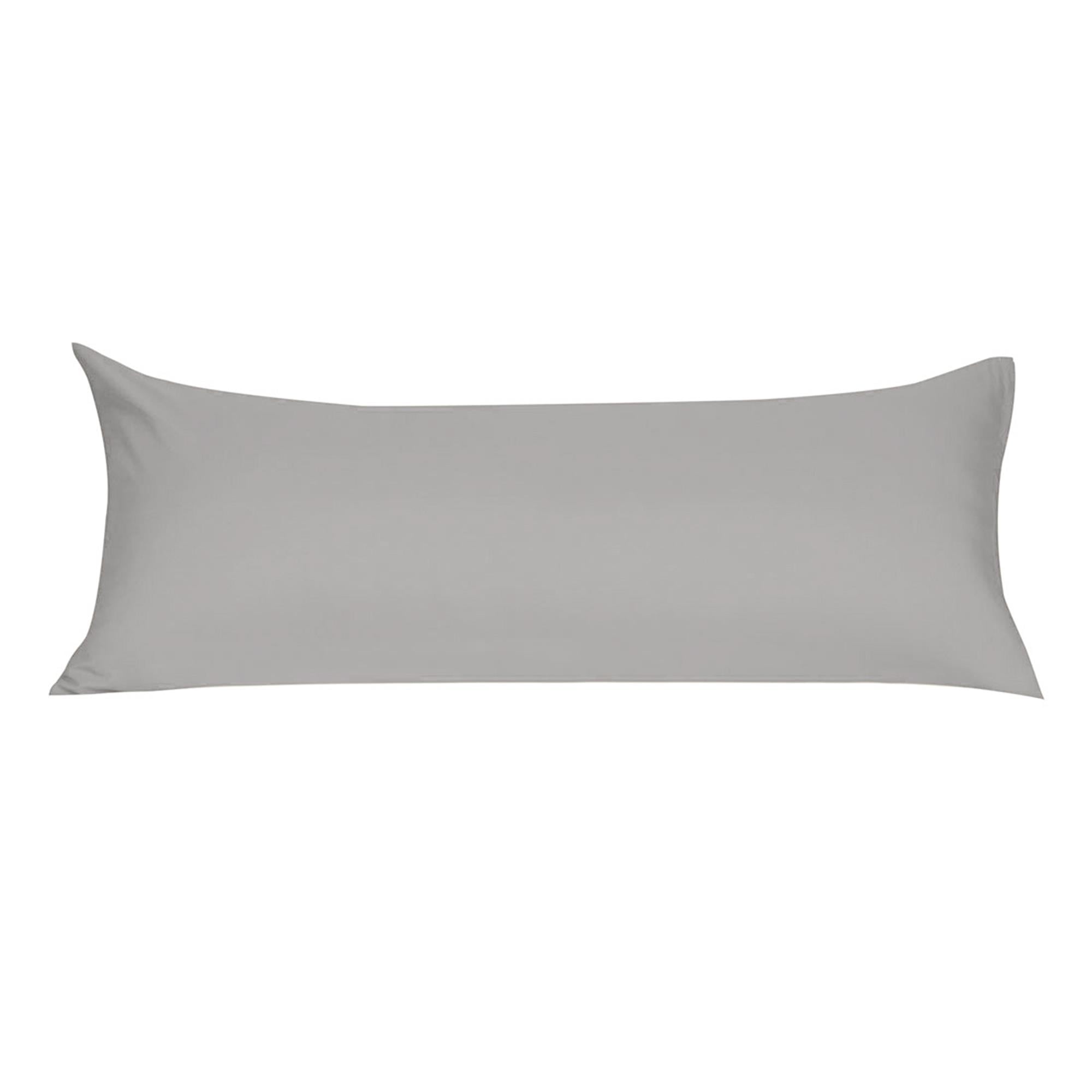 Unique Bargains Pillowcases Zippered Microfiber Body Pillow Cover Grey 20" x 48"