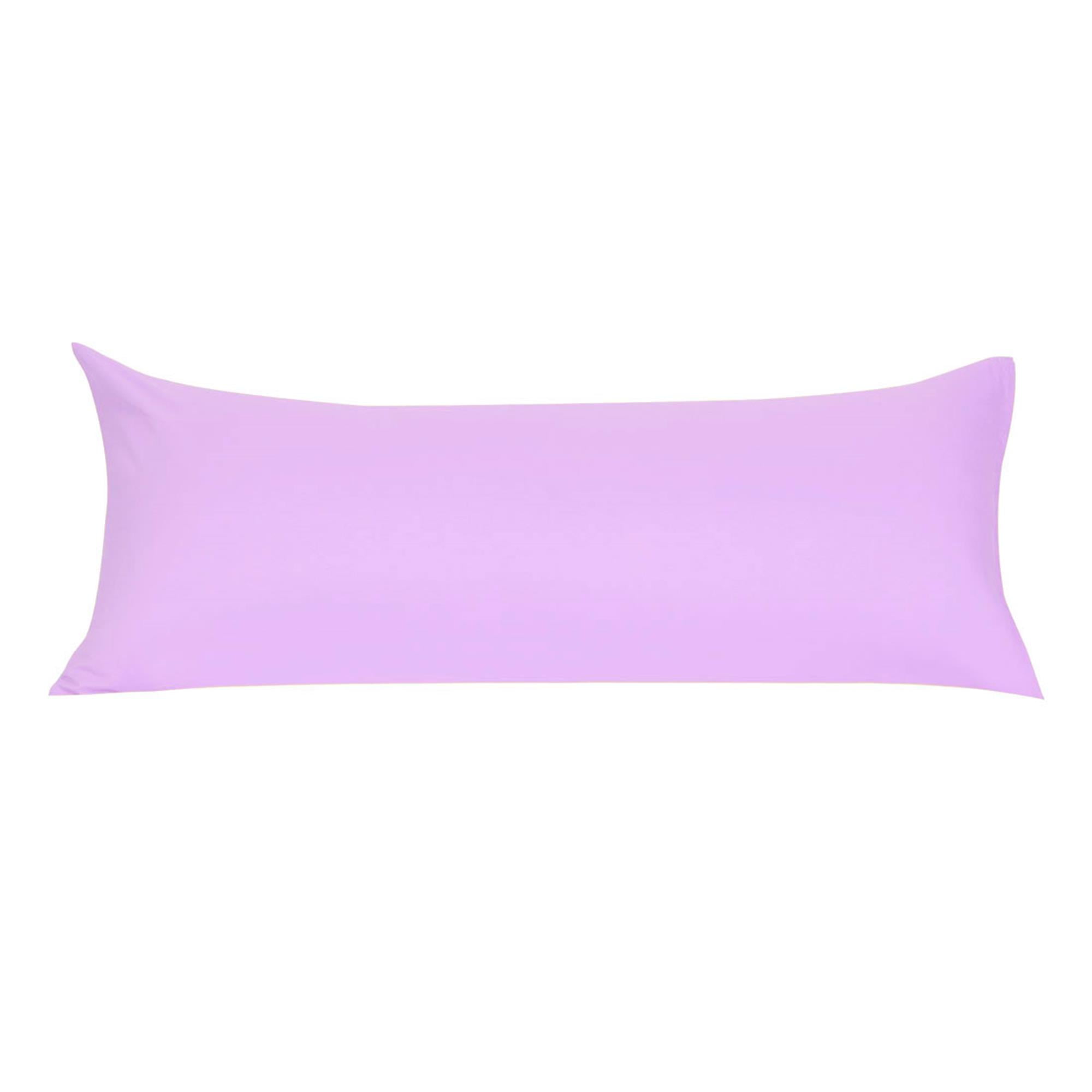 Unique Bargains Pillowcases Zippered Microfiber Body Pillow Cover Violet 20" x 60"