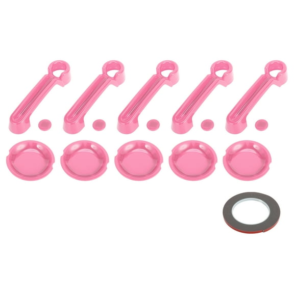Unique Bargains Door Handle Cover for Jeep Wrangler JK JKU 2007-2018 Tailgate Handle Cover Recess Guard Set Exterior Decoration Trim ABS 1 Set Pink