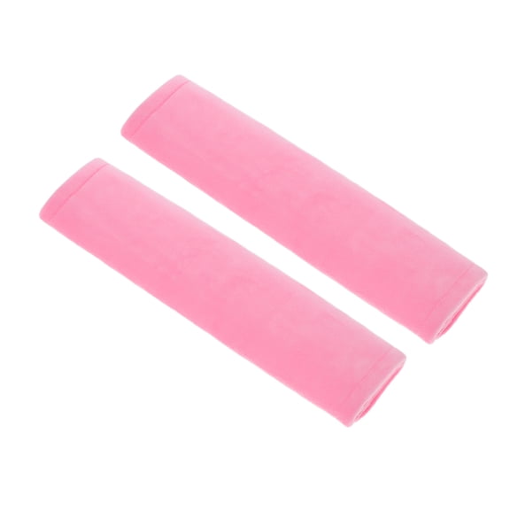 Unique Bargains Pink Seat Belt Cover Pad Chenille 25cm Seatbelt Strap Cushion Shoulder Padding 2 Pcs