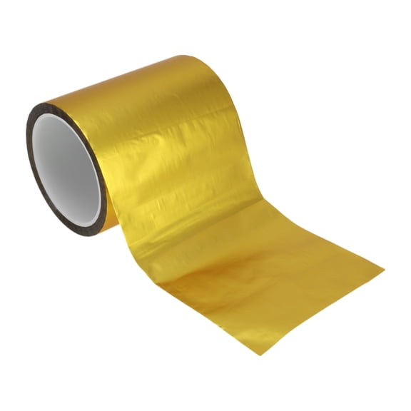 Unique Bargains Pinstripe Tape 120mmx50m Car Stripes Pinstripe Decals for Car Motorcycle and Boat Racing Stripes DIY Stickers Matte Gold Tone 1 Pcs