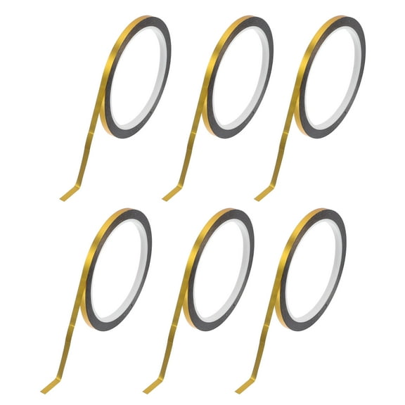 Unique Bargains Pinstripe Tape 164.04ft x 0.2" Car Stripes Pinstripe Decals for Car, Motorcycle and Boat, Racing Stripes DIY Stickers Matte Gold 6 Pcs