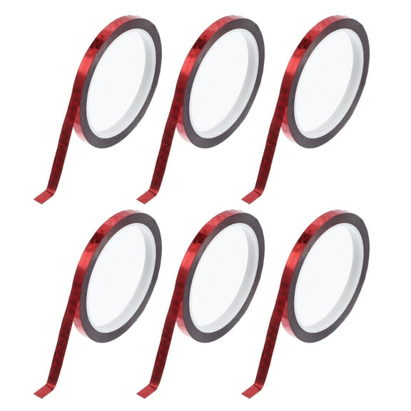 Unique Bargains Pinstripe Tape 164.04ft x 0.2" Car Stripes Pinstripe Decals for Car, Motorcycle and Boat, Racing Stripes DIY Stickers Laser Red 6 Pcs