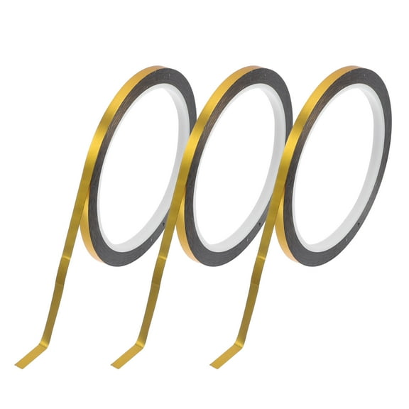 Unique Bargains Pinstripe Tape 164.04ft x 0.31" Car Stripes Pinstripe Decals for Car, Motorcycle and Boat, Racing Stripes DIY Stickers Matte Gold 3 Pcs