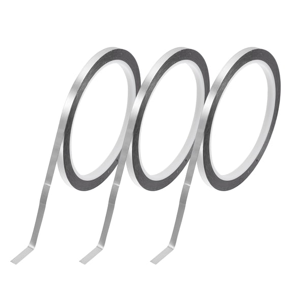 Unique Bargains Pinstripe Tape 164.04ft x 0.31" Car Stripes Pinstripe Decals for Car, Motorcycle and Boat, Racing Stripes DIY Stickers Matte Silver 3 Pcs
