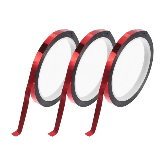 Unique Bargains Pinstripe Tape 164.04ft x 0.31" Car Stripes Pinstripe Decals for Car, Motorcycle and Boat, Racing Stripes DIY Stickers Mirror Red 3 Pcs