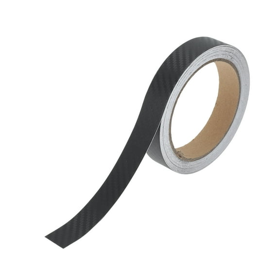 Unique Bargains Pinstripe Tape 20mmx10m Carbon Fiber Pattern Car Stripes Pinstripe Decals for Car Motorcycle and Boat Racing Stripes DIY Stickers Black 1 Pcs