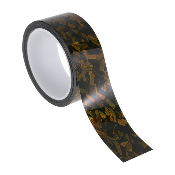 Unique Bargains Pinstripe Tape 40mmx8.5m Forging Pattern Car Stripes Pinstripe Decals for Car Motorcycle and Boat Racing Stripes DIY Stickers Laser Gold Tone 1 Pcs