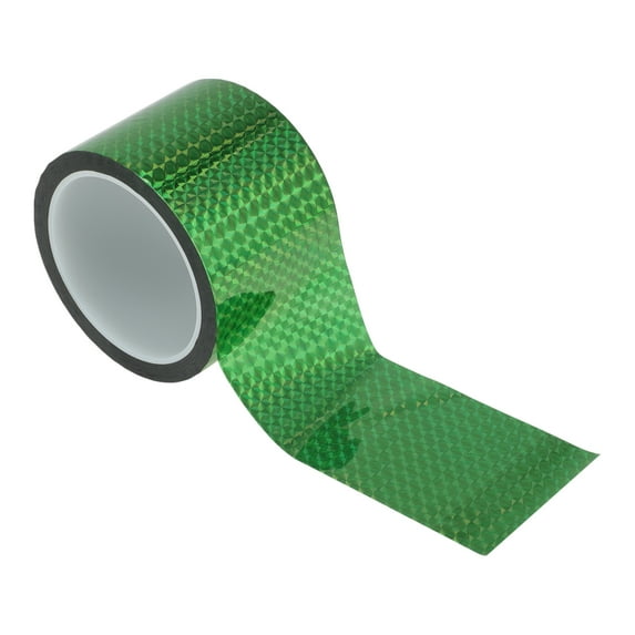 Unique Bargains Pinstripe Tape 70mmx50m Rhombus Mesh Car Stripes Pinstripe Decals for Car Motorcycle and Boat Racing Stripes DIY Stickers Laser Green 1 Pcs