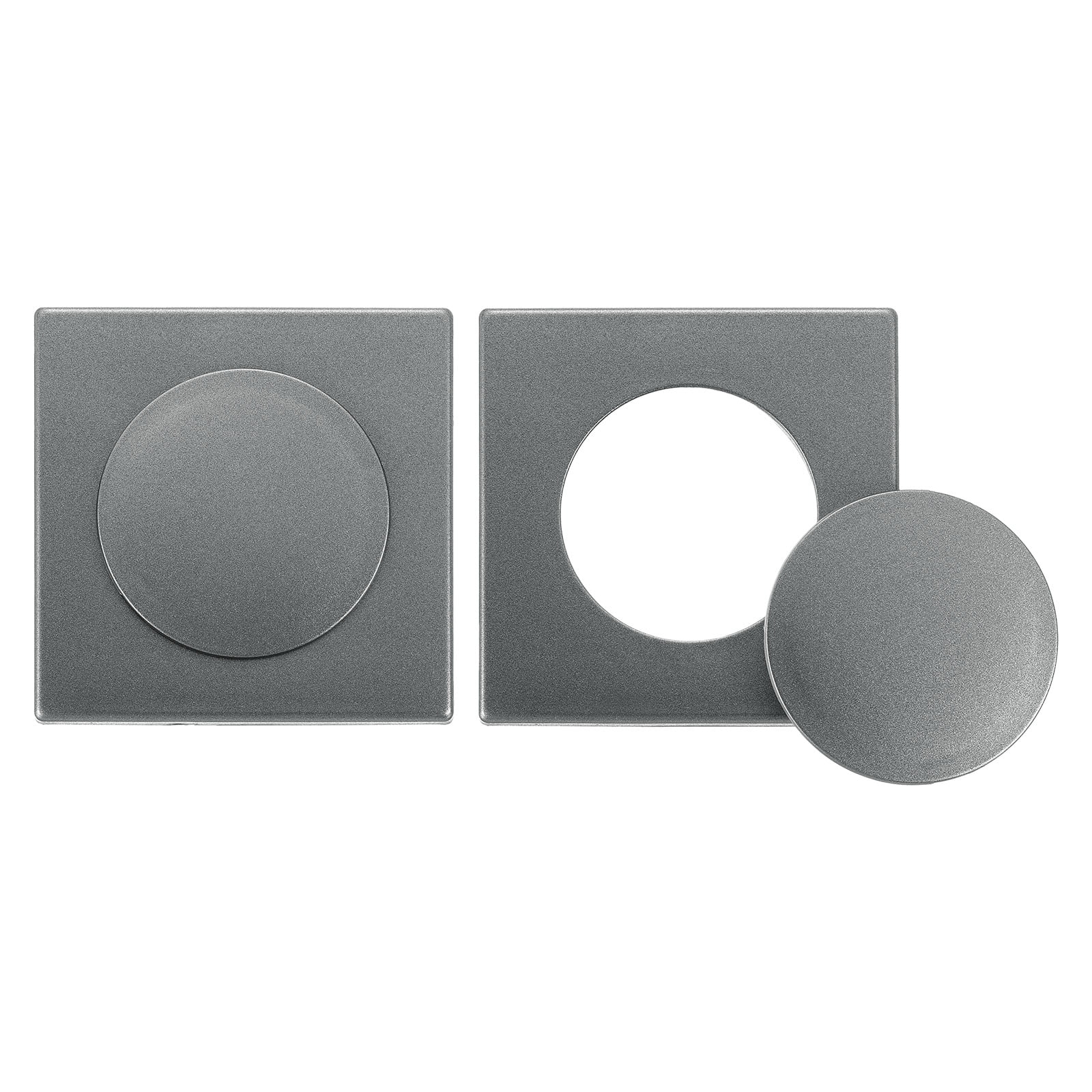Unique Bargains Pipe Wall Square Removable Hole-Free Hole Cover Dark Grey