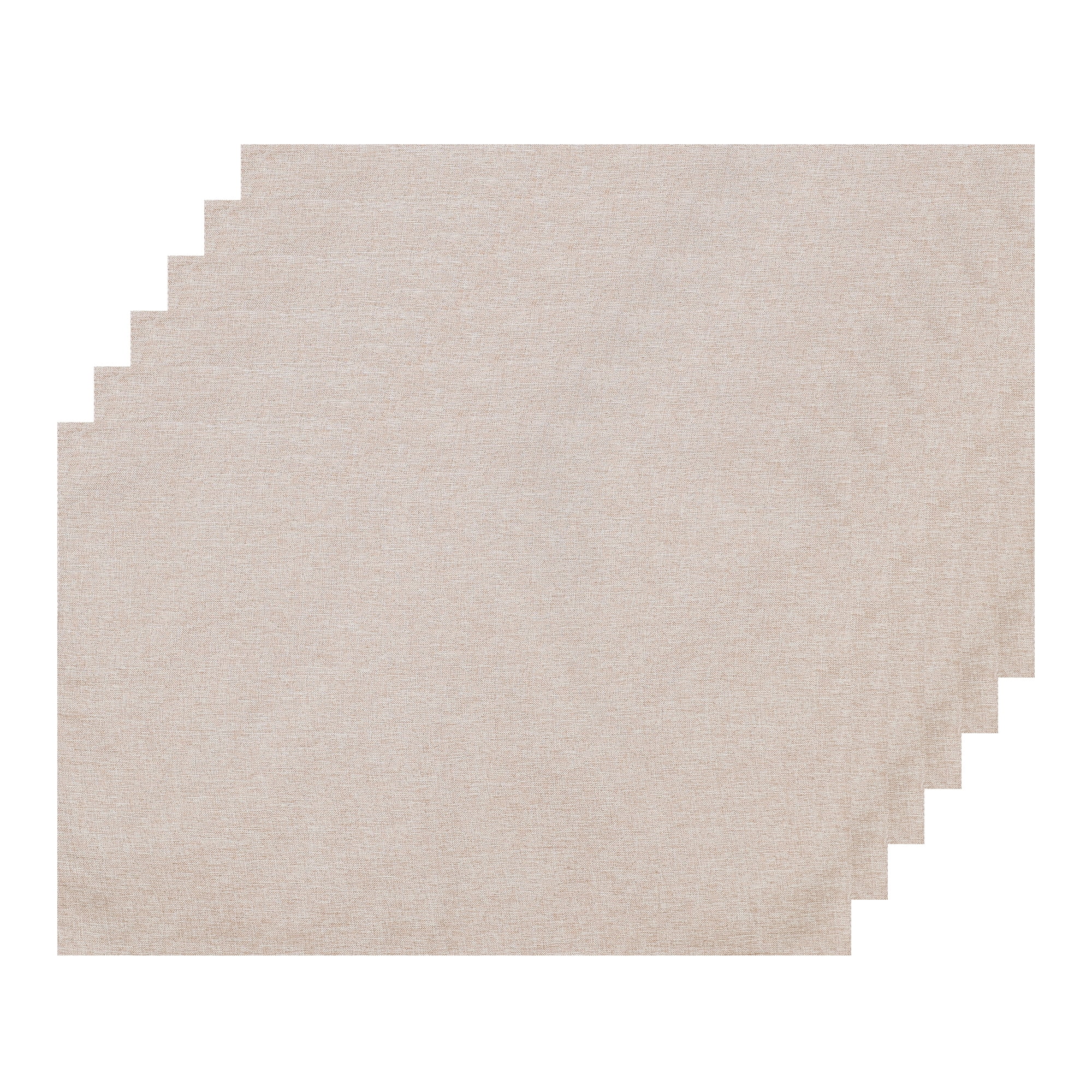 Unique Bargains Placemats Set of 6 Heat Resistant Place Imitation Linen Place Table Mats Beige