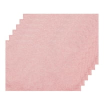 Unique Bargains Placemats Set of 6 Heat Resistant Place Imitation Linen Place Table Mats Light Pink